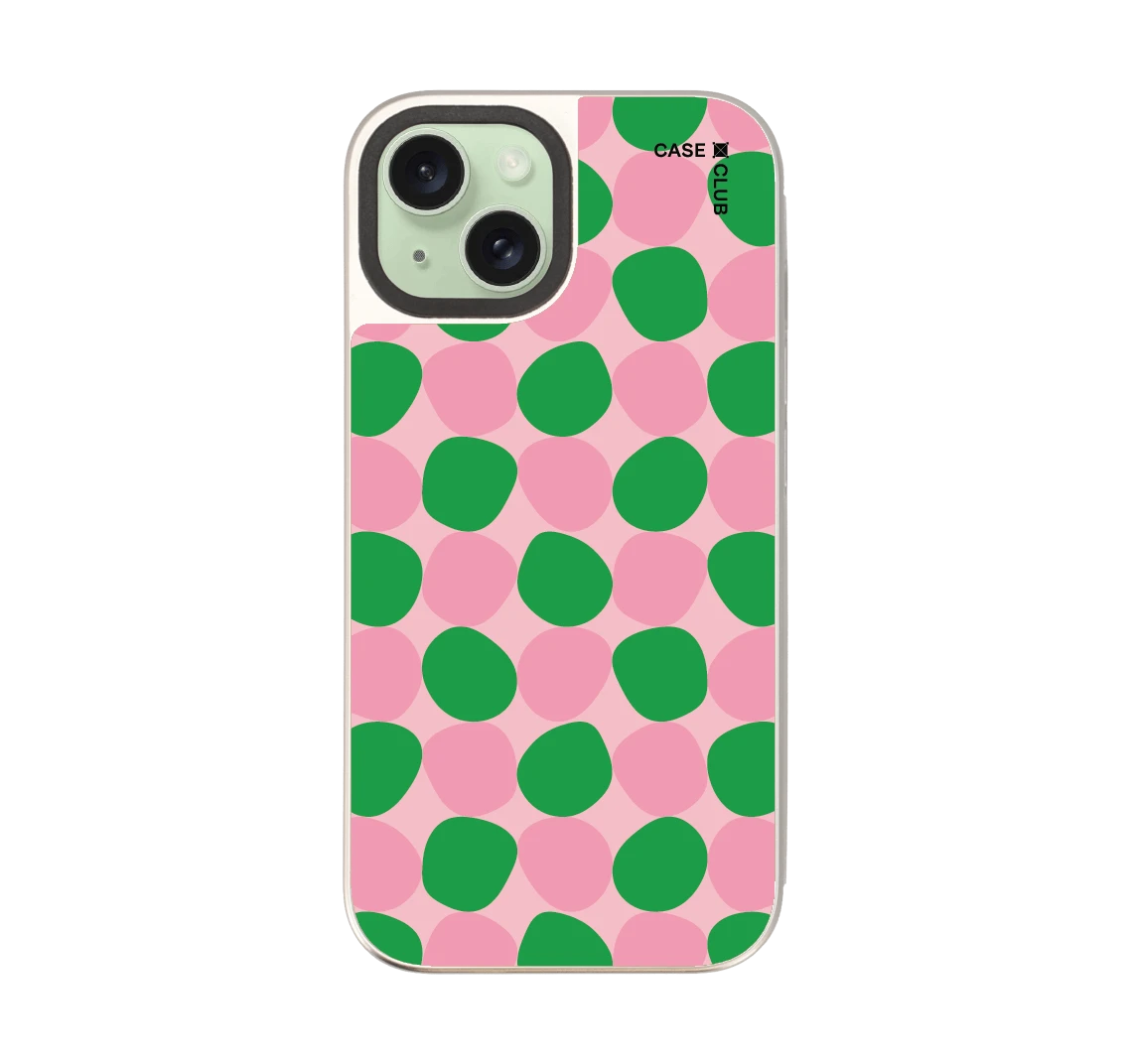 dark green stack polka dots